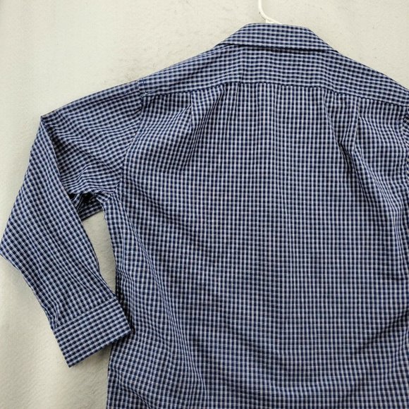 Dockers Shirt Men's Long Sleeve Casual Button Up Collared Plaid Blue Large - Picture 11 of 12